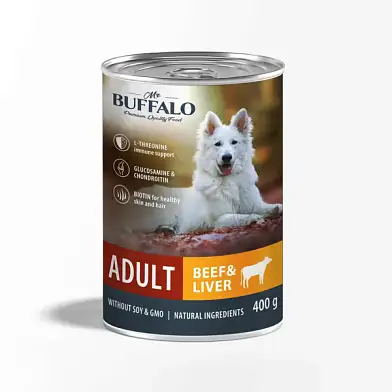 Mr.Buffalo консервы для собак с говядиной и печенью