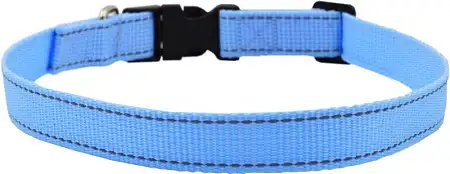 Купить zooexpress fresh line ошейник капрон, светоотражающая нить, фастекс для собак, голубой
